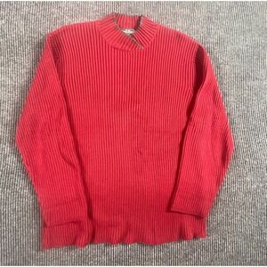 VTG Woolrich Sweater Womens 2XL Red Ribbed Knit Pullover Cotton‎ Blend Hiking